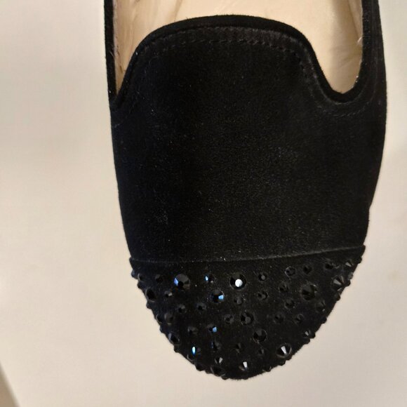 NINE WEST Carmina Women's Black Flats/Loafer w/Beaded Cap Toe - Size 8M - Picture 13 of 16